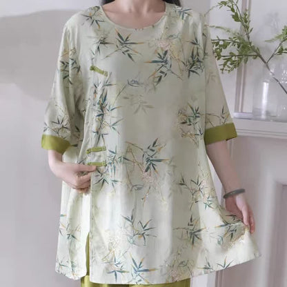 Ensemble de vêtements d'intérieur élégants en bambou de style oriental - image 6