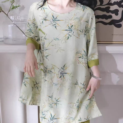 Ensemble de vêtements d'intérieur élégants en bambou de style oriental - image 5