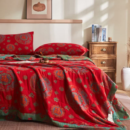 Couette rétro en jacquard de gaze de coton - image 2