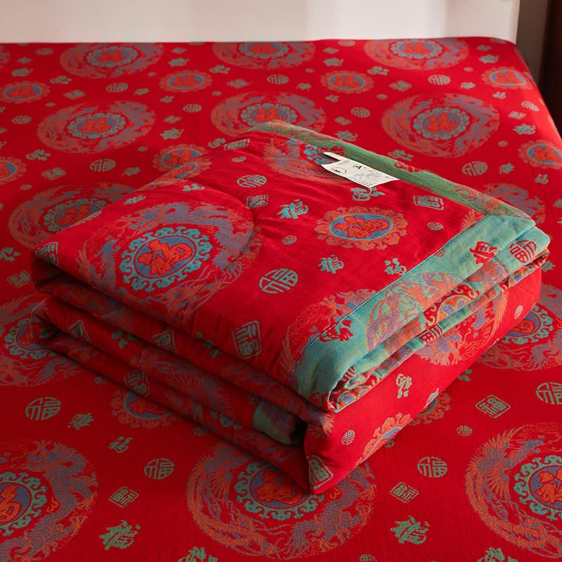 Couette rétro en jacquard de gaze de coton - image 6