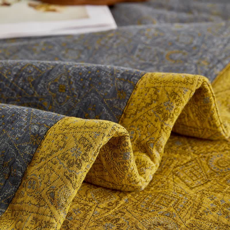 Couette en gaze de coton jacquard à motif subtil - image 7