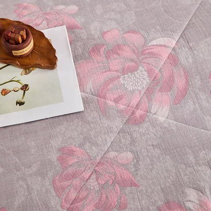 Couverture rustique en jacquard de gaze de coton à motif floral - image 9