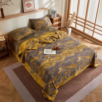 courtepointe en gaze de coton et jacquard de bambou - image 4