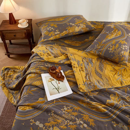 courtepointe en gaze de coton et jacquard de bambou - image 5