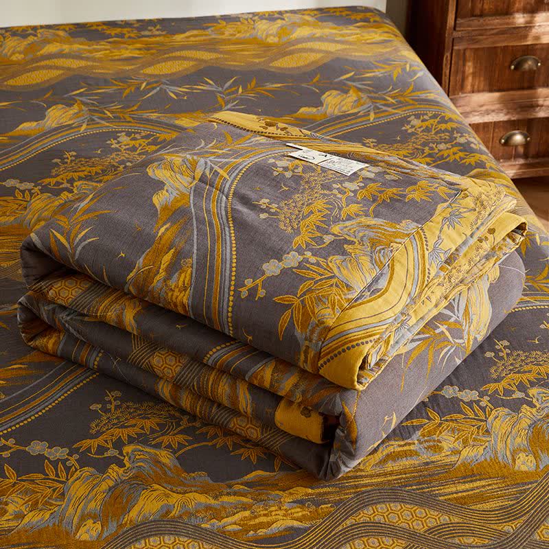 courtepointe en gaze de coton et jacquard de bambou - image 7