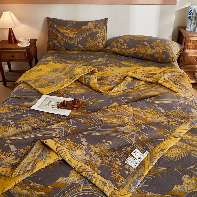 courtepointe en gaze de coton et jacquard de bambou - image 6