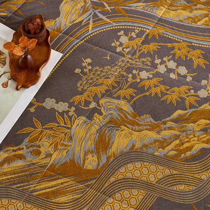 courtepointe en gaze de coton et jacquard de bambou - image 9