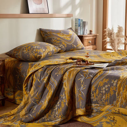 courtepointe en gaze de coton et jacquard de bambou - image 2