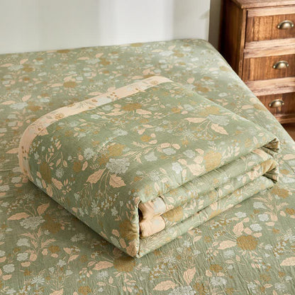 Couette en gaze de coton jacquard à motif floral et de feuilles - image 6