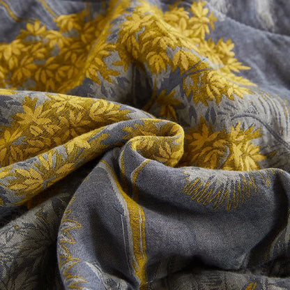 Couverture jacquard en gaze de coton à motif botanique d'arbre - image 9