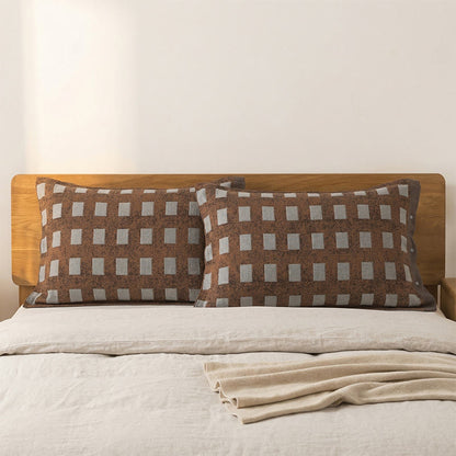 Taies d'oreiller modernes en coton jacquard Ownkoti (2 pièces) - Gris - 52 cm x 76 cm - image 0