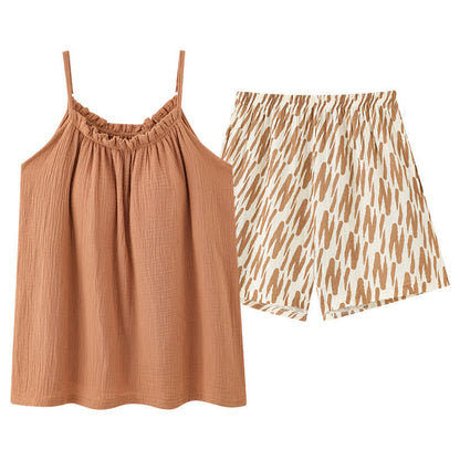 Ensemble pyjama avec débardeur et short à rayures abstraites - image 9