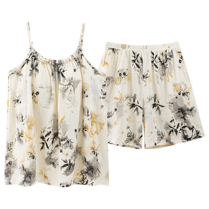 Pyjama en gaze de coton lavé à l'encre - image 1