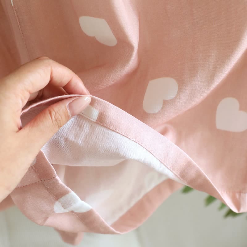 Pyjama débardeur à cœur en double gaze de coton - image 10