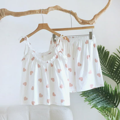 Pyjama débardeur à cœur en double gaze de coton - Blanc - XL - image 15