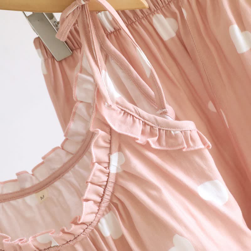 Pyjama débardeur à cœur en double gaze de coton - image 8