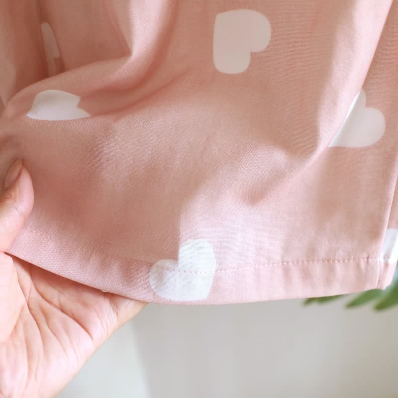 Pyjama débardeur à cœur en double gaze de coton - image 11