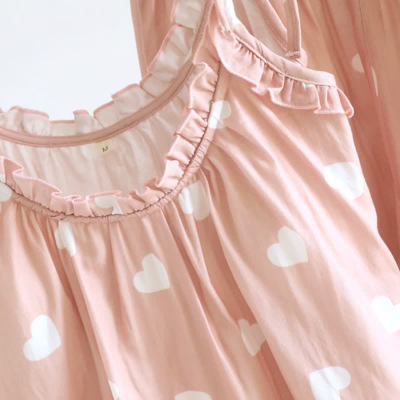 Pyjama débardeur à cœur en double gaze de coton - image 7