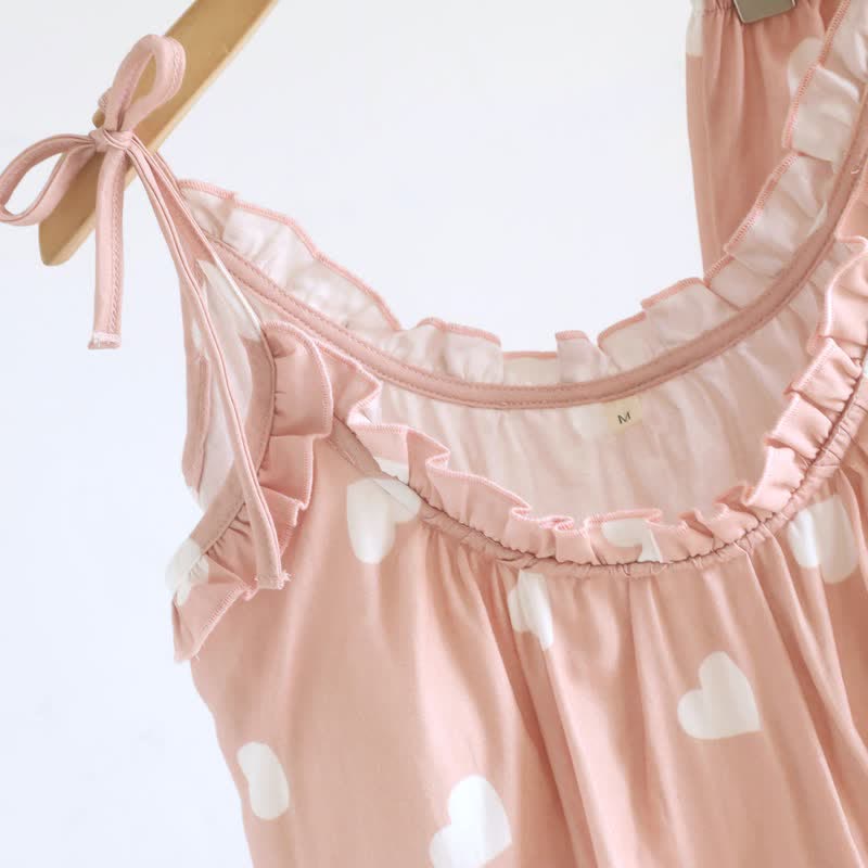 Pyjama débardeur à cœur en double gaze de coton - image 6