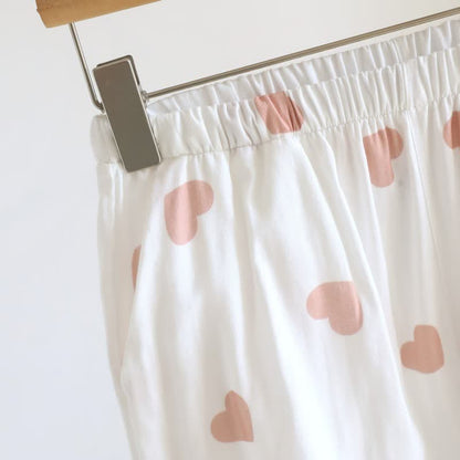 Pyjama à motif cœur en double gaze de coton double épaisseur - image 11