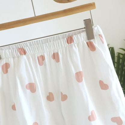 Pyjama à motif cœur en double gaze de coton double épaisseur - image 10