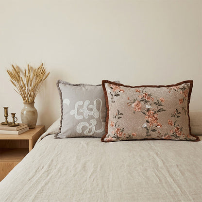 Taies d'oreiller romantiques à motifs floraux en pur coton (2 pièces) - image 1