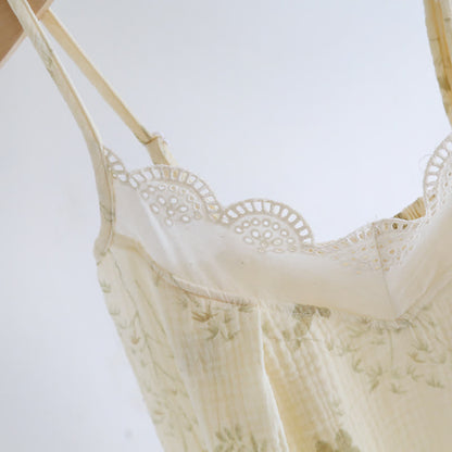 Ensemble de vêtements d'intérieur en pur coton avec motifs de papillons et de feuilles (3 pièces) - image 9