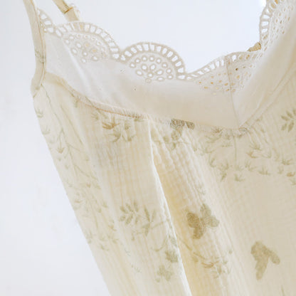 Ensemble de vêtements d'intérieur en pur coton avec motifs de papillons et de feuilles (3 pièces) - image 10