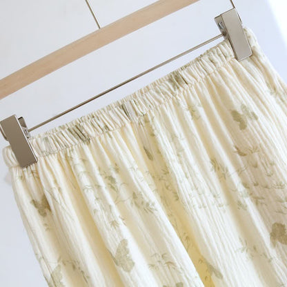 Ensemble de vêtements d'intérieur en pur coton avec motifs de papillons et de feuilles (3 pièces) - image 12