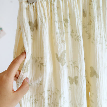 Ensemble de vêtements d'intérieur en pur coton avec motifs de papillons et de feuilles (3 pièces) - image 13