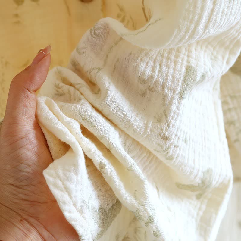 Ensemble de vêtements d'intérieur en pur coton avec motifs de papillons et de feuilles (3 pièces) - image 14