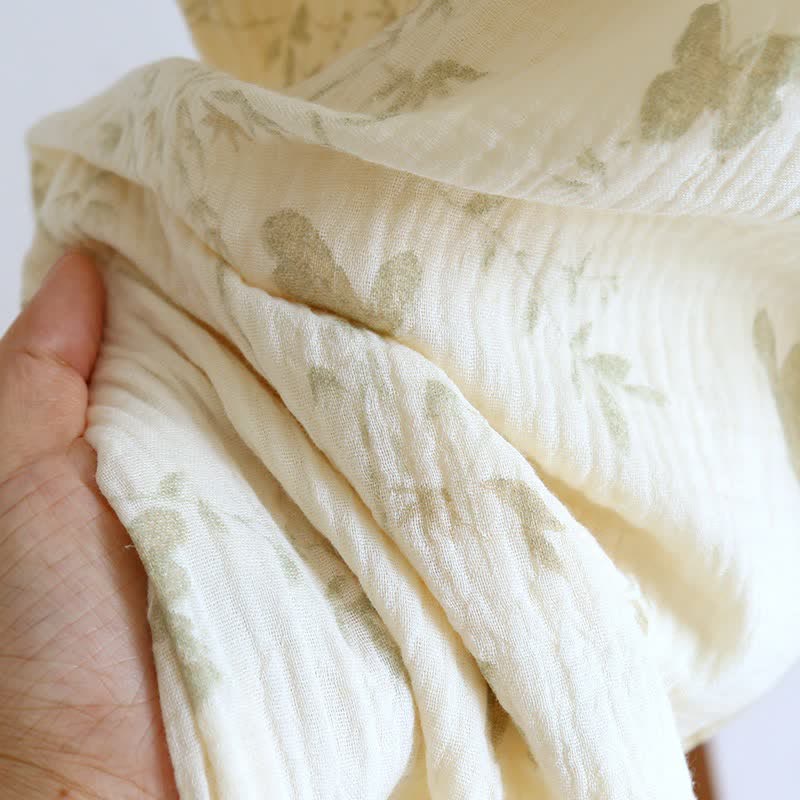 Ensemble de vêtements d'intérieur en pur coton avec motifs de papillons et de feuilles (3 pièces) - image 17