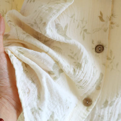 Ensemble de vêtements d'intérieur en pur coton avec motifs de papillons et de feuilles (3 pièces) - image 6