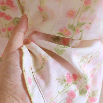 Ensemble pyjama romantique en coton rose avec col en V (3 pièces) - image 13