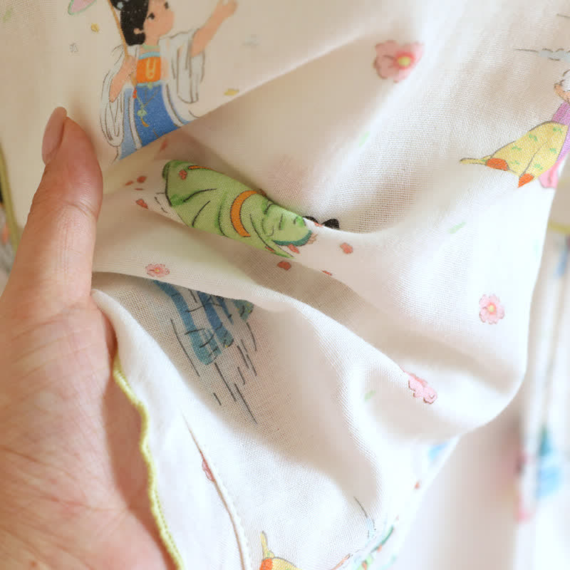 Pyjama vintage en coton, style princesse orientale (ensemble 3 pièces) - image 13