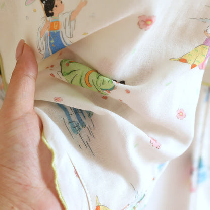 Pyjama vintage en coton, style princesse orientale (ensemble 3 pièces) - image 13