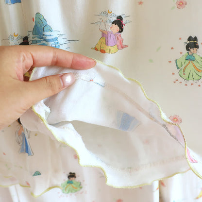 Pyjama vintage en coton, style princesse orientale (ensemble 3 pièces) - image 8