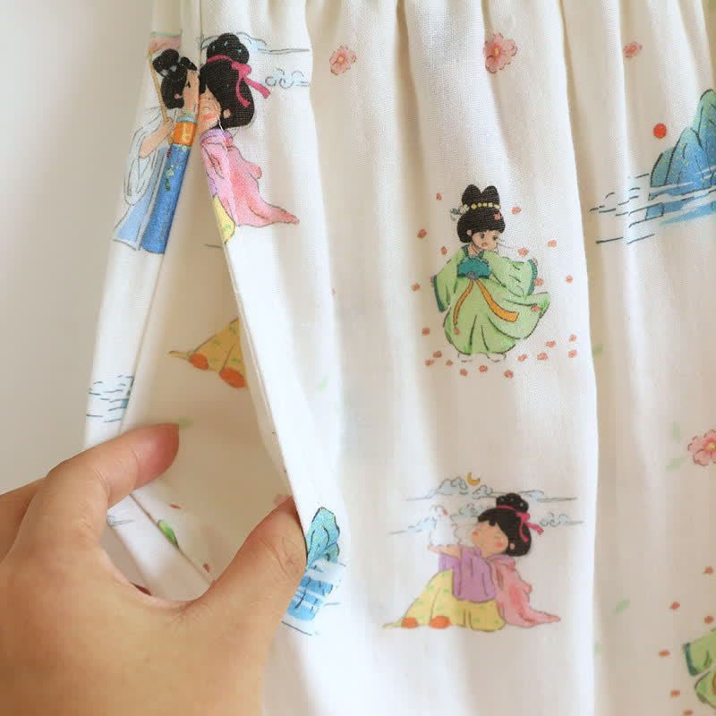 Pyjama vintage en coton, style princesse orientale (ensemble 3 pièces) - image 11