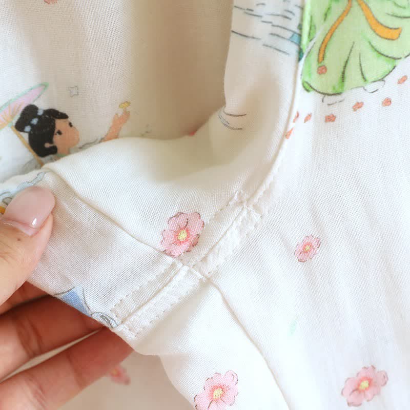 Pyjama vintage en coton, style princesse orientale (ensemble 3 pièces) - image 12