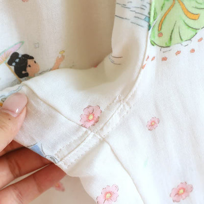 Pyjama vintage en coton, style princesse orientale (ensemble 3 pièces) - image 12