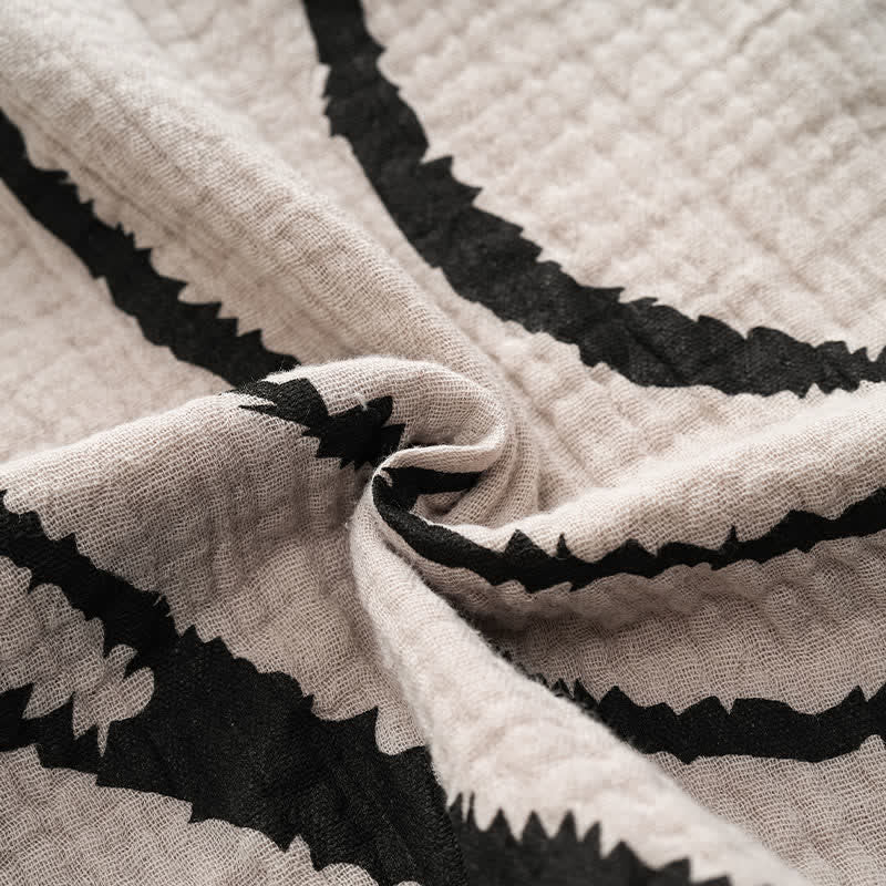 Pyjama avec un haut à bretelles fines en gaze de coton à la coupe artistique - image 7