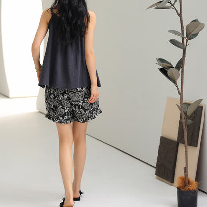 Ensemble pyjama style vintage avec débardeur et short - image 7