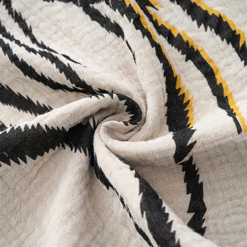 Pyjama camisole en gaze de coton à rayures tigrées - image 7