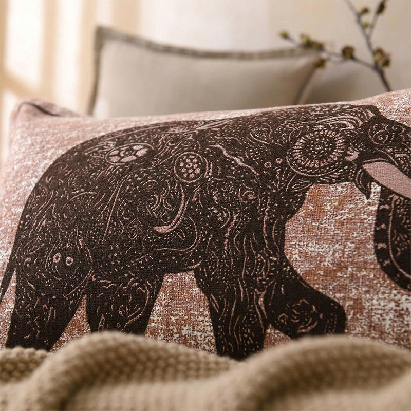 Taies d'oreiller Mandala Éléphant de style bohème (2 pièces) - image 1