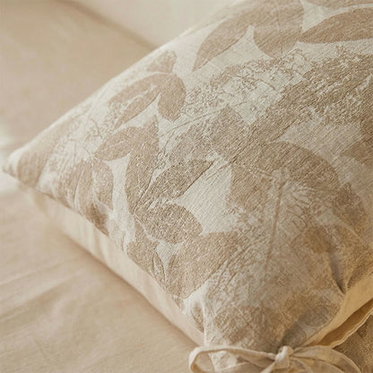 Housses de coussin à motif botanique de feuilles et imprimé jacquard (2 pièces) - image 2