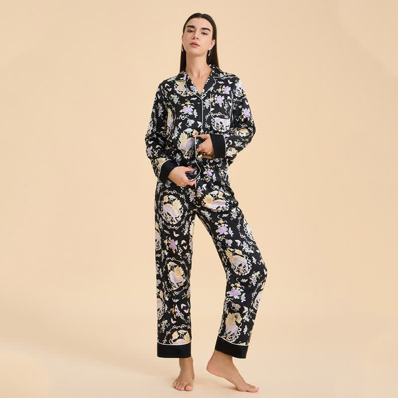Ensemble pyjama à imprimé oriental Qilin - image 3