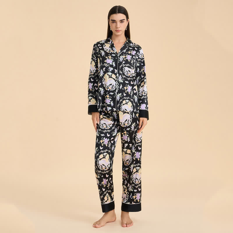 Ensemble pyjama à imprimé oriental Qilin - image 2