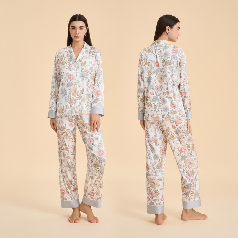 Ensemble pyjama à motif floral frais - image 1