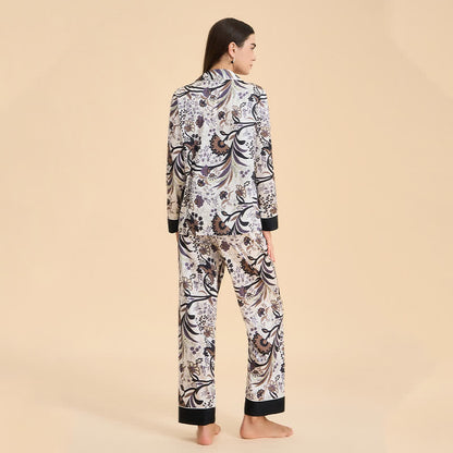 Ensemble pyjama vintage à motifs de vigne et de fleurs - image 5