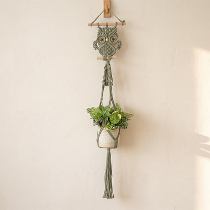 Décoration murale à motif de hibou bohème - Vert - 90 cm x 20 cm - image 2